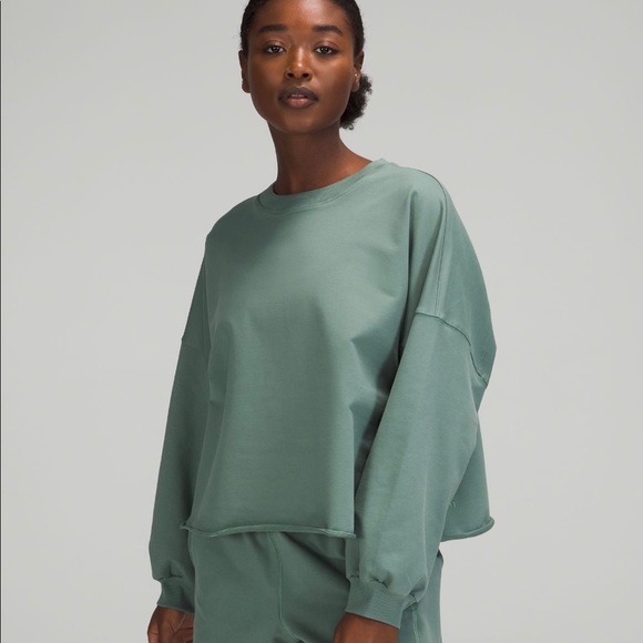 lululemon athletica Tops - Lululemon LA Oversize Boxy Crew in Tidewater Teal, size M/L
